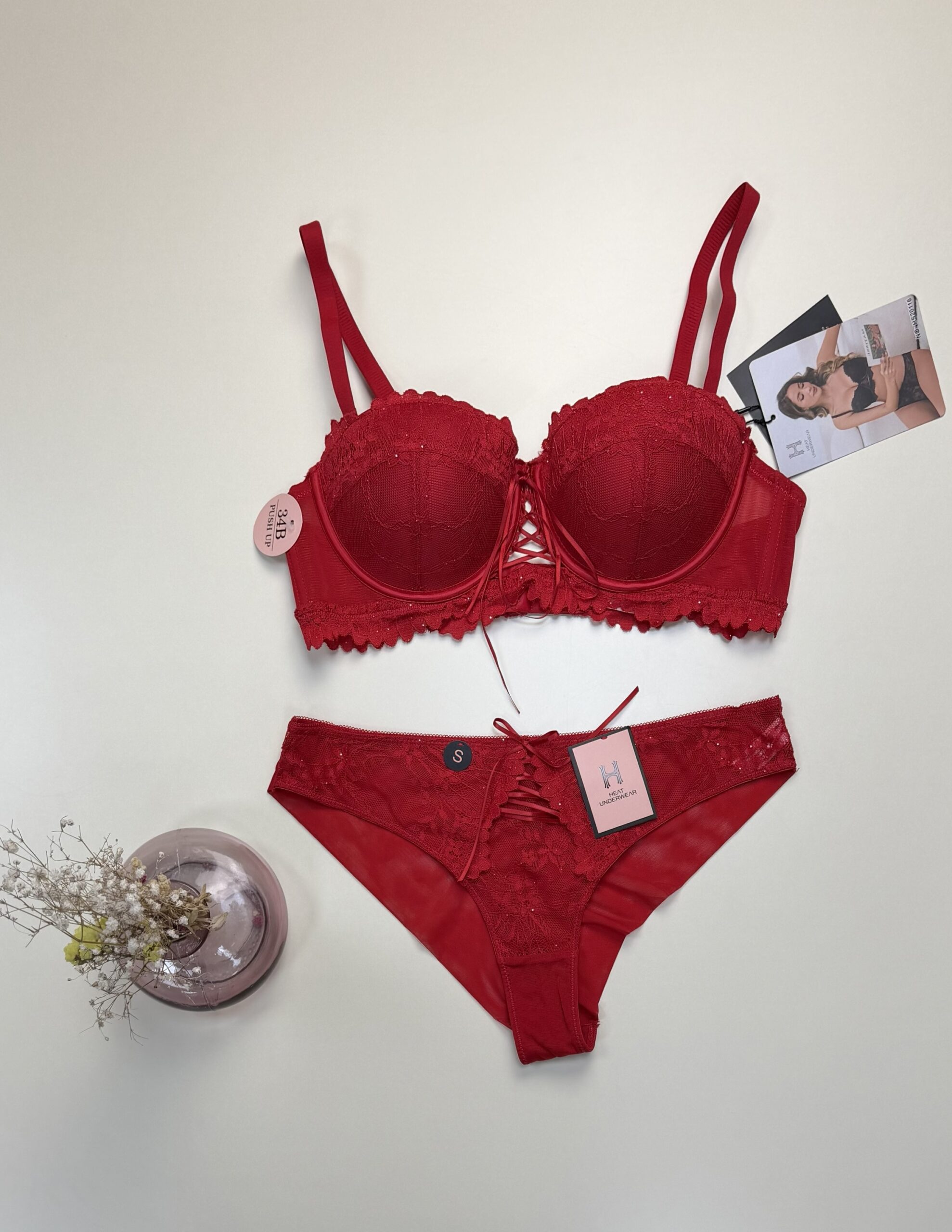 Ensemble 2pcs push up - H - " Rouge "