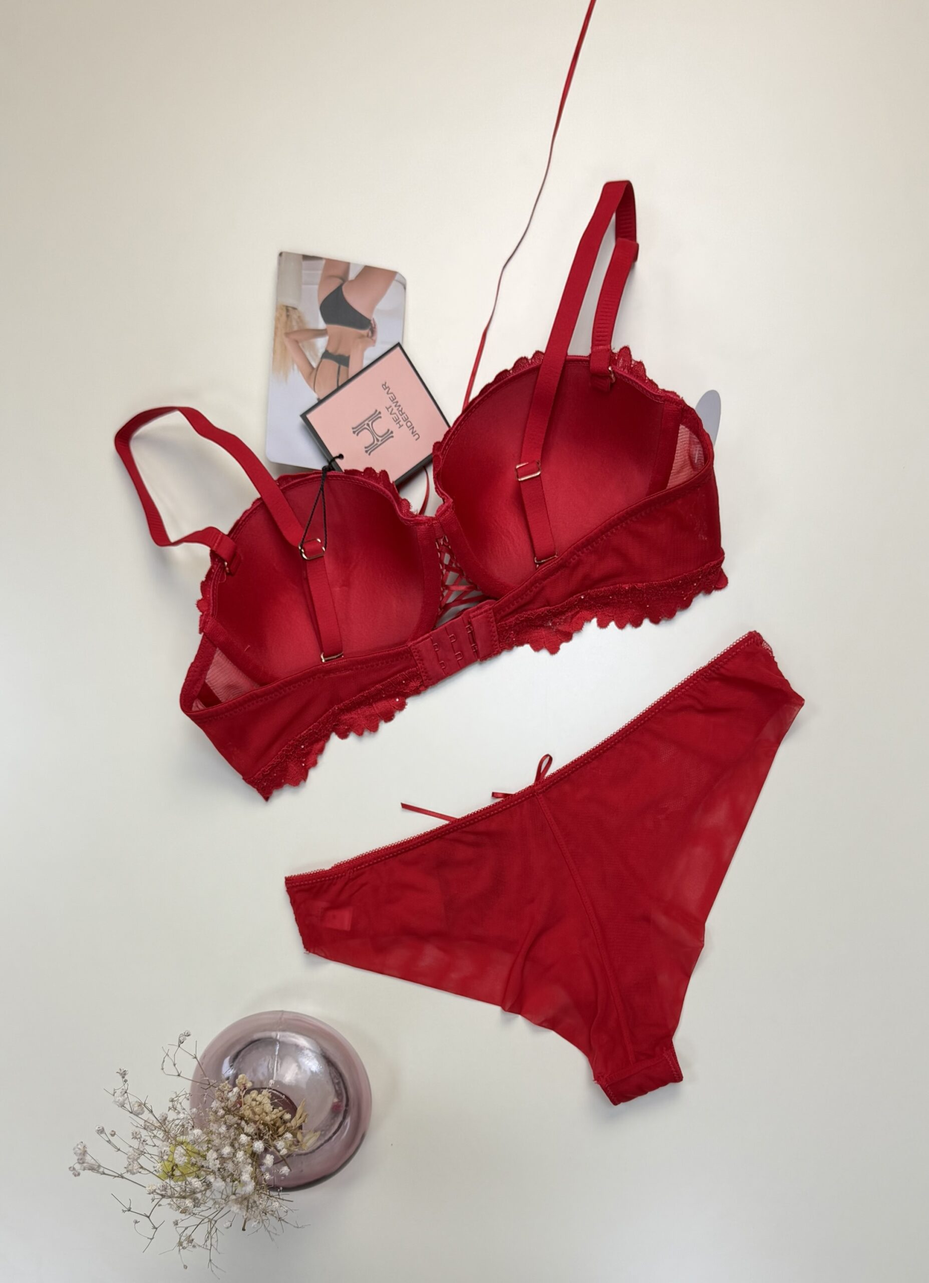 Ensemble 2pcs push up - H - " Rouge " – Image 2