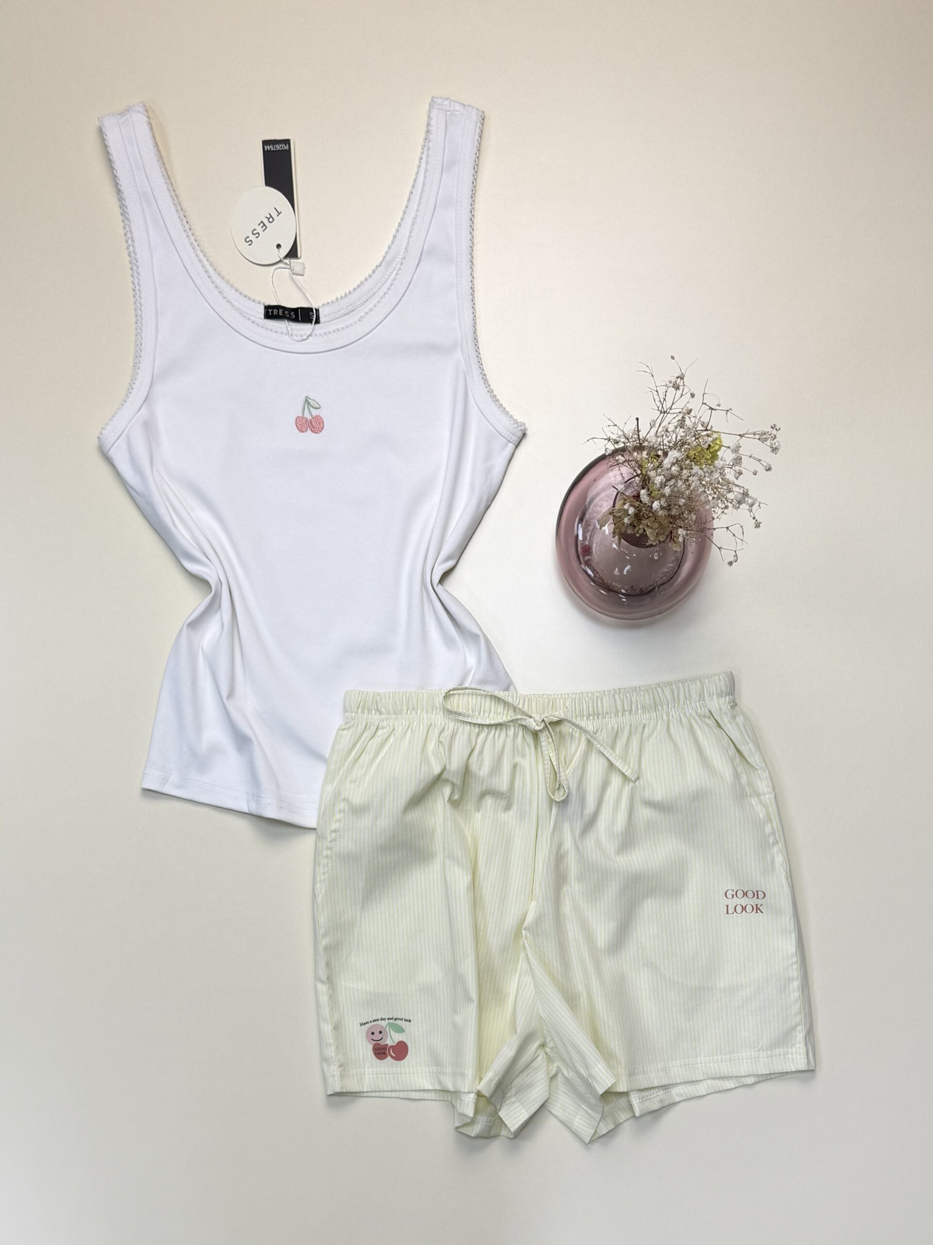 Short bustier en coton - Tress - " Jaune "