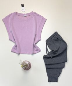 Ensemble jogging  - Tress - " Bois de rose  "