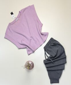Alternative view of Ensemble jogging  - Tress - " Bois de rose  "