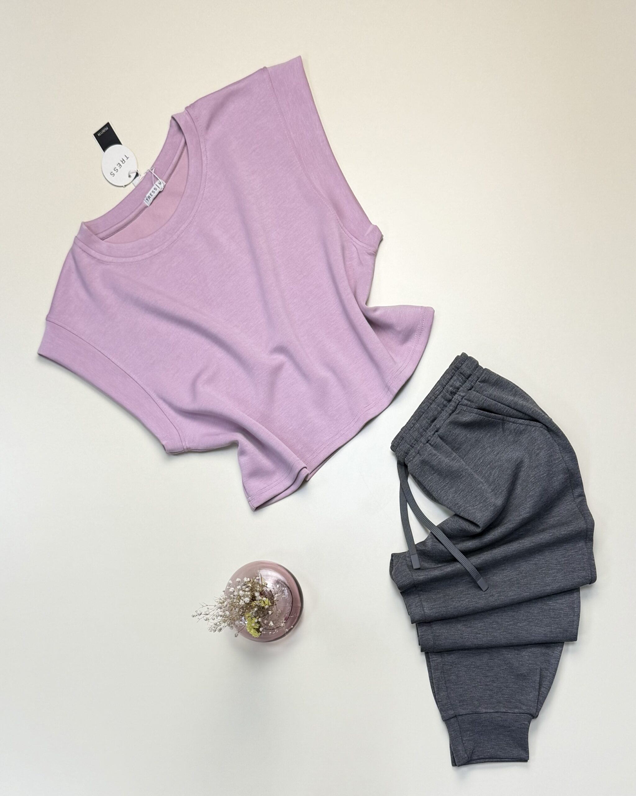 Ensemble jogging - Tress - " Bois de rose " – Image 2