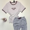 Pyjama short pour homme en coton - Tress - " Beige "