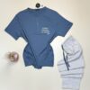 Pyjama pantalon pour homme en coton - Tress - " Bleu "