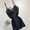 Nuisette en satin - Etam - désire noir