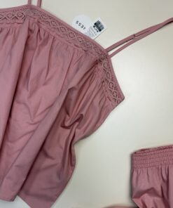 Alternative view of Pantalon bustier 100% coton - Tress - " Rose"