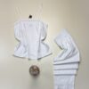 Pantalon bustier 100% coton - Tress - " Blanc "