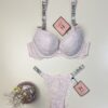 Ensemble 2 pcs H - double éponge - " Rose clair "