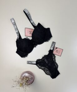 Alternative view of Ensemble 2 pcs H - double éponge - " Noir "