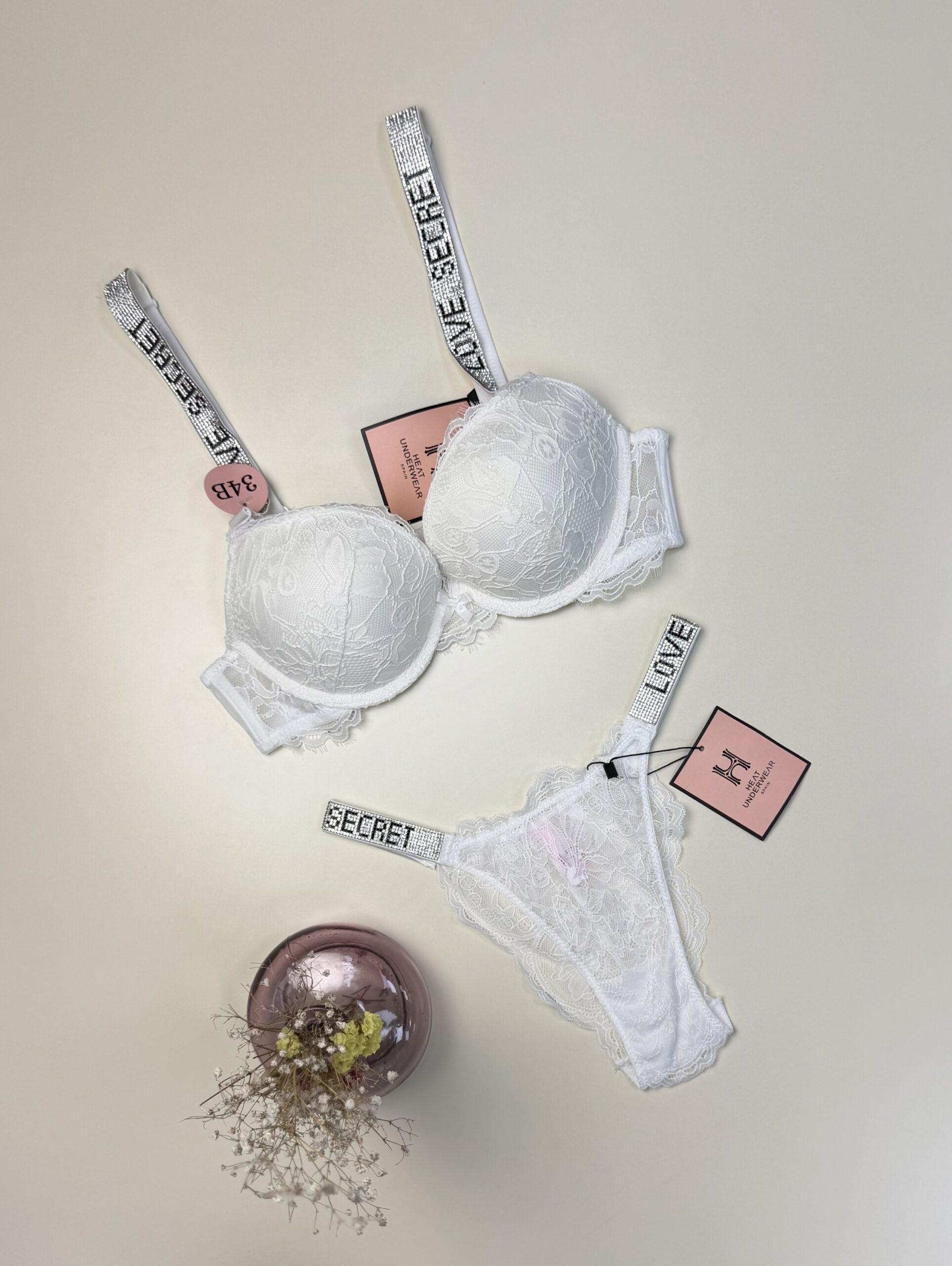 Ensemble 2 pcs H - double éponge - " Blanc " – Image 2