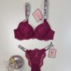 Ensemble 2 pcs H - double éponge - " Cerise "