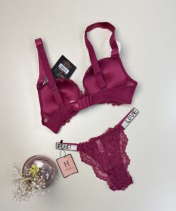 Alternative view of Ensemble 2 pcs H - double éponge - " Cerise "