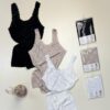 Pack de 3 bustier - H - " Blanc, beige, noir "
