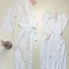 Ensemble nuisette satin / peignoir dentelle long -H- "Blanc"