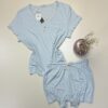 Pyjama short haut demi manche Tress " Vert "