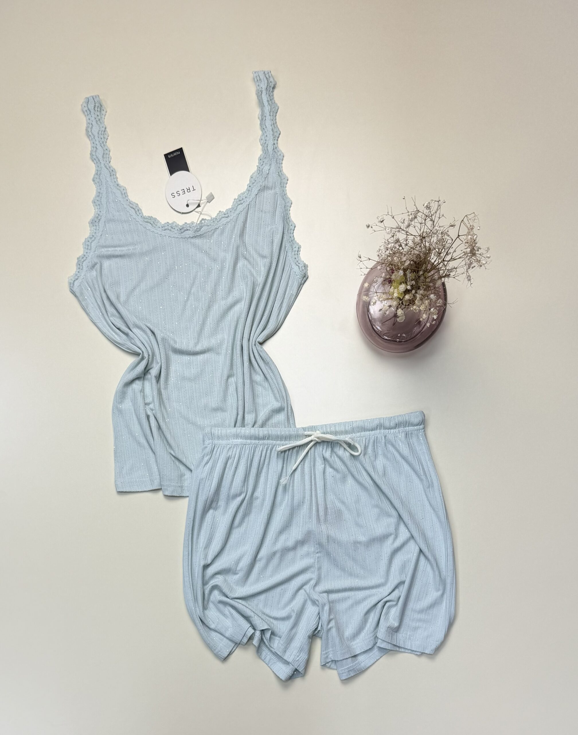 Pyjama short bustier Tress " Vert "
