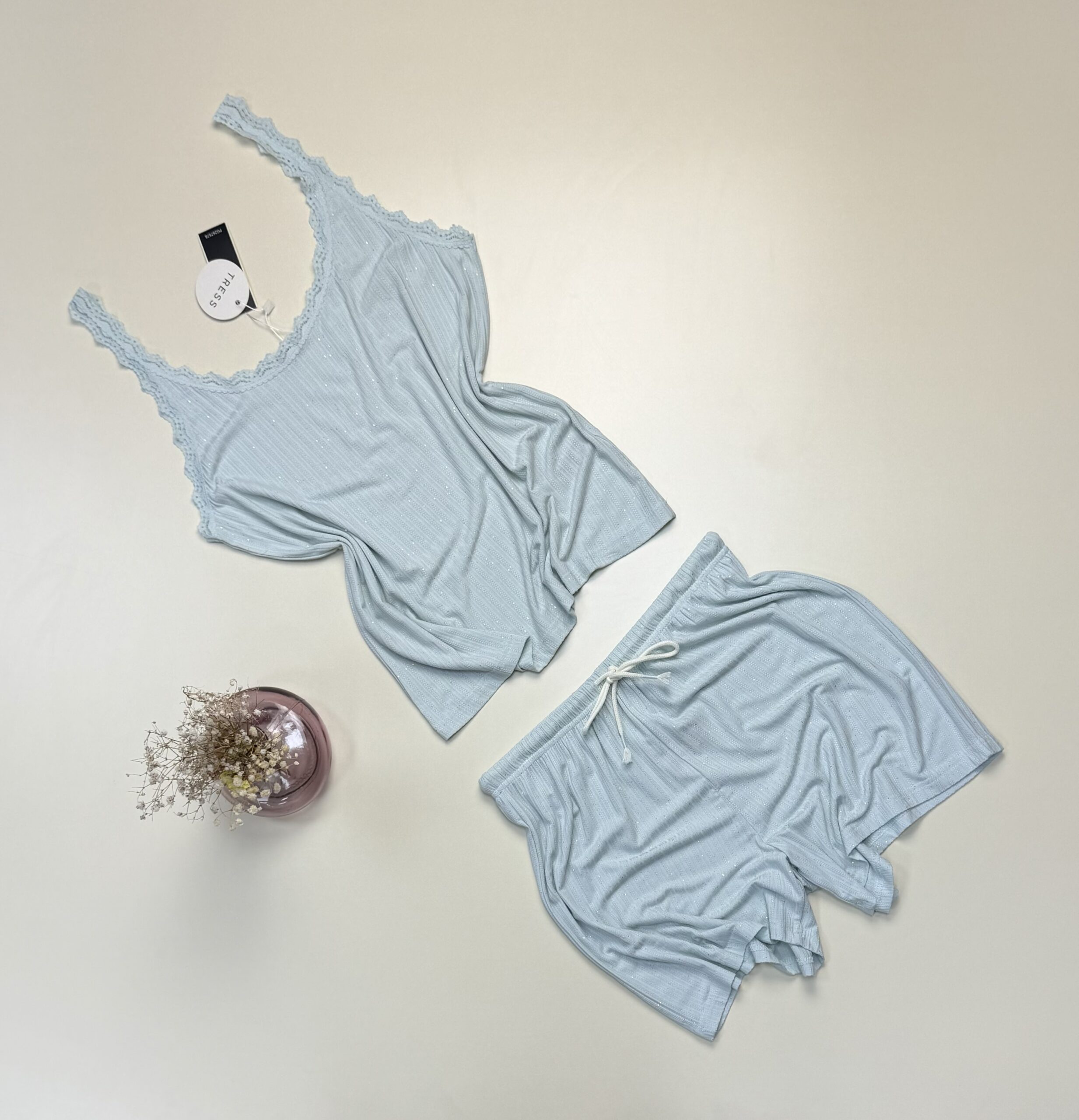 Pyjama short bustier Tress " Vert " – Image 2