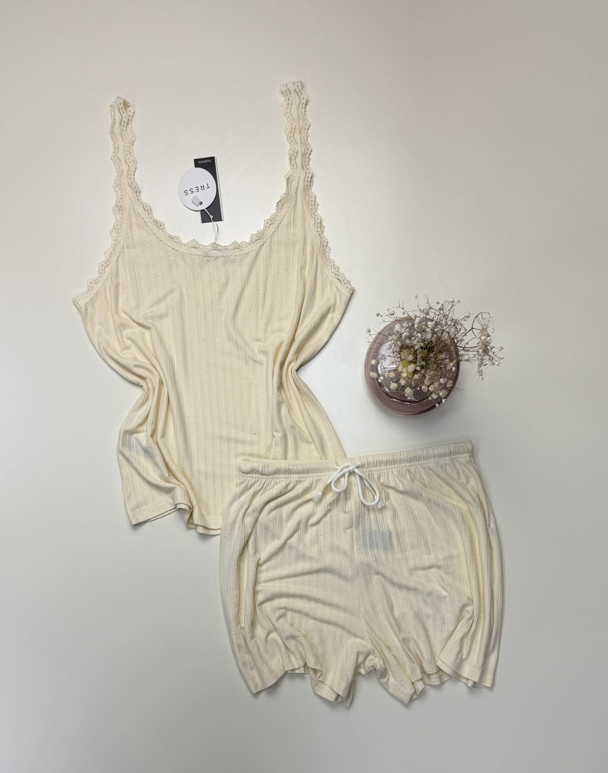 Pyjama short bustier Tress " Jaune "