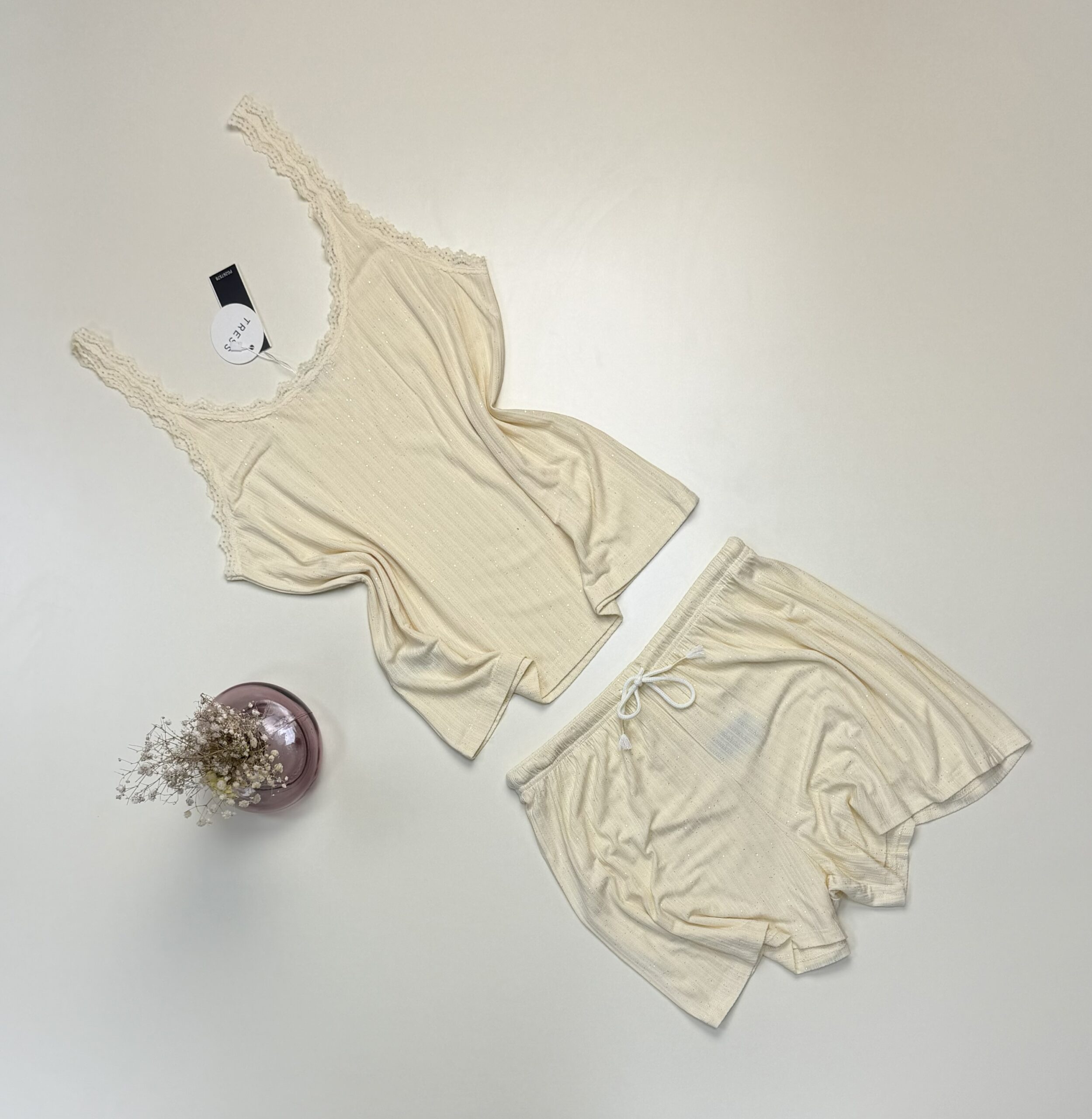 Pyjama short bustier Tress " Jaune " – Image 2