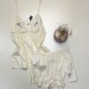 Pyjama short bustier 100% coton Tress " Jaune "
