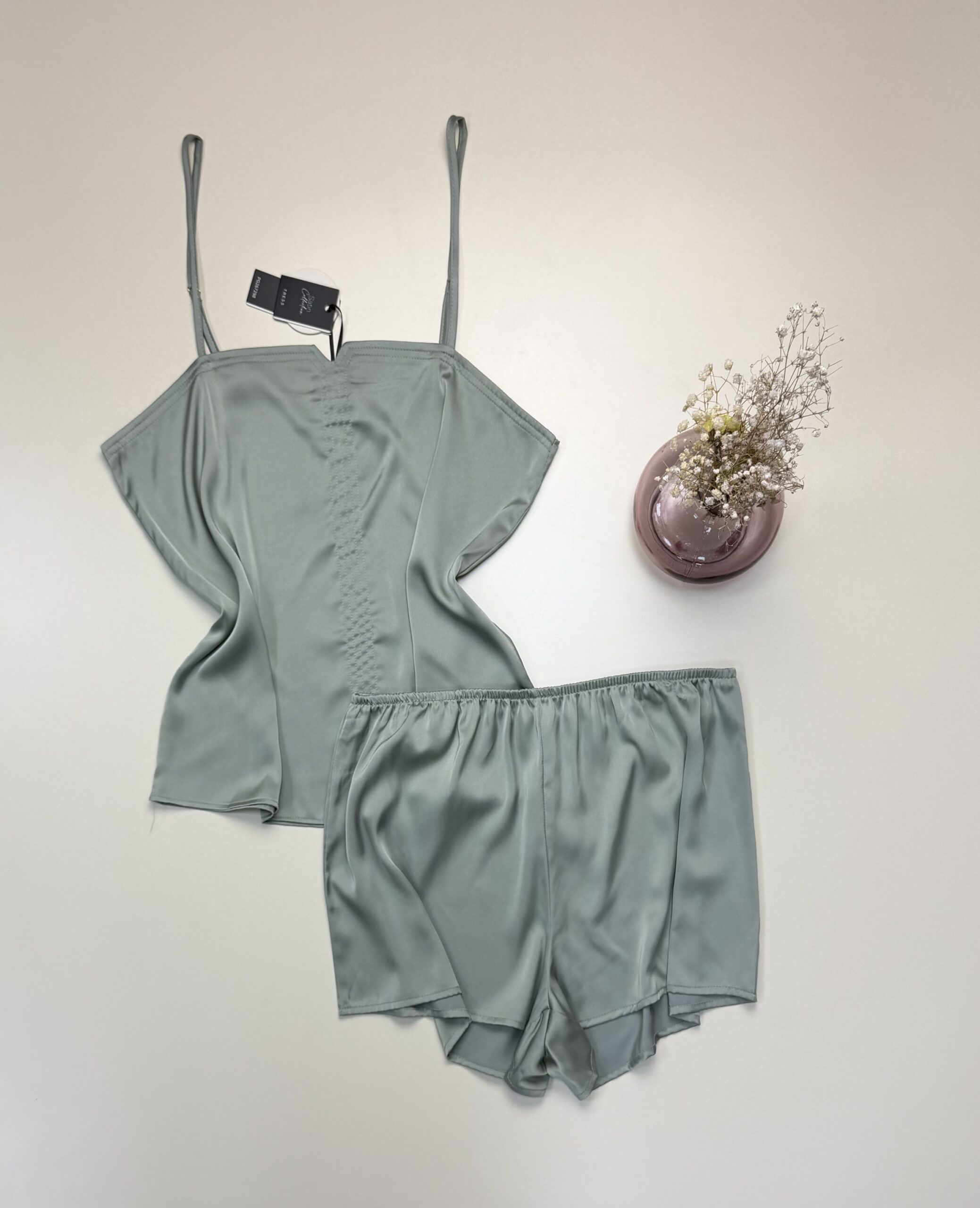 Short bustier en satin - Tress - " Vert"