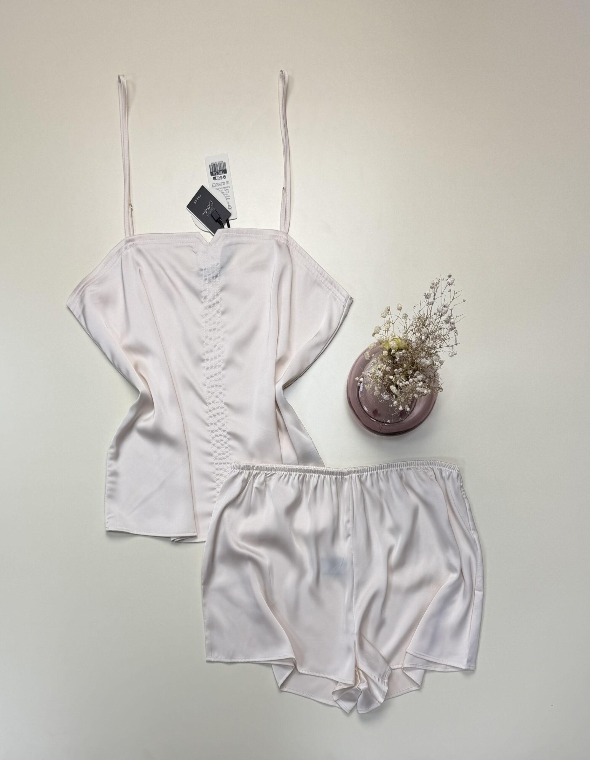 Short bustier en satin - Tress - " Beige "