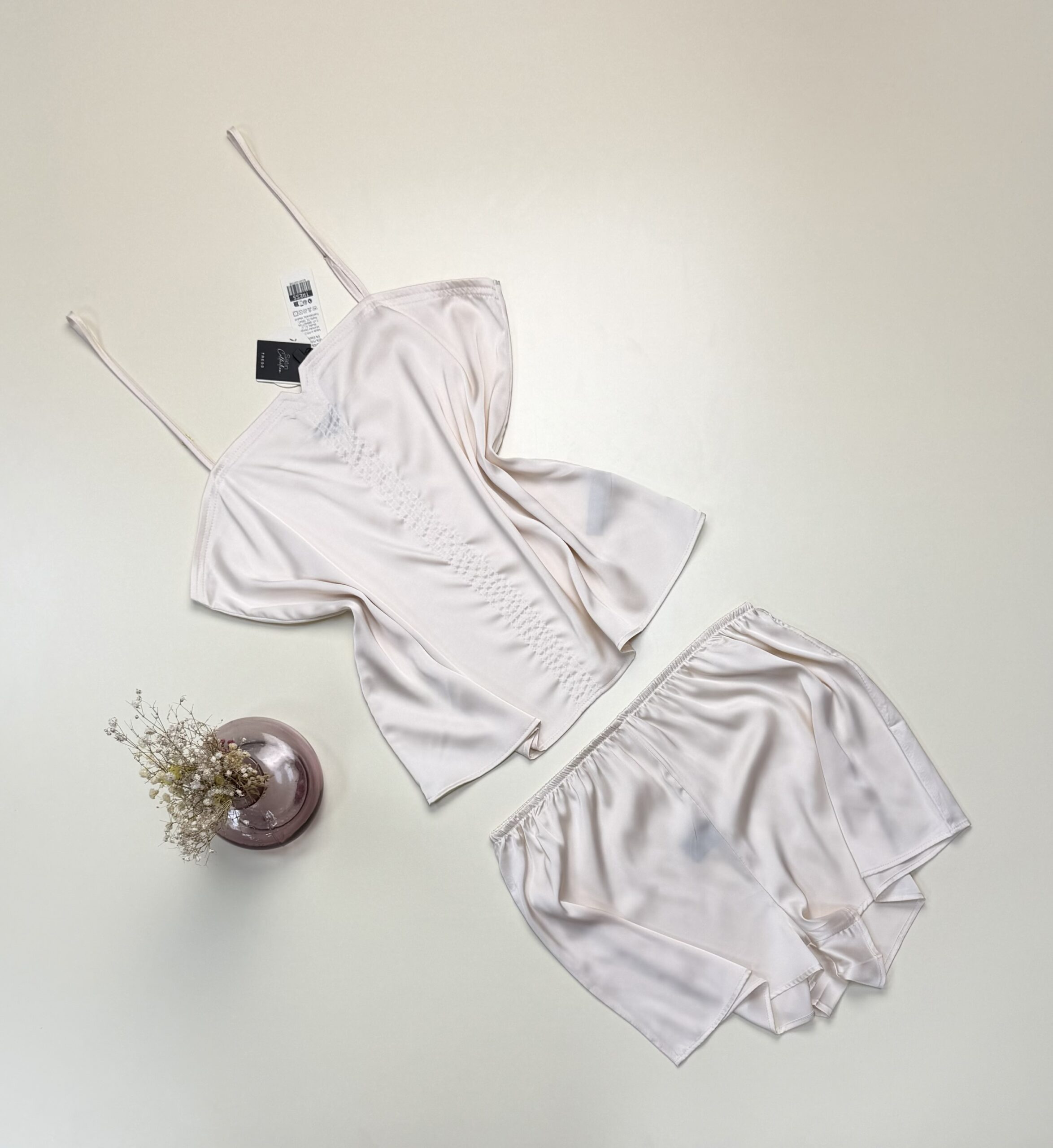 Short bustier en satin - Tress - " Beige " – Image 2