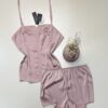 Short bustier en satin - Tress -  " Rose "