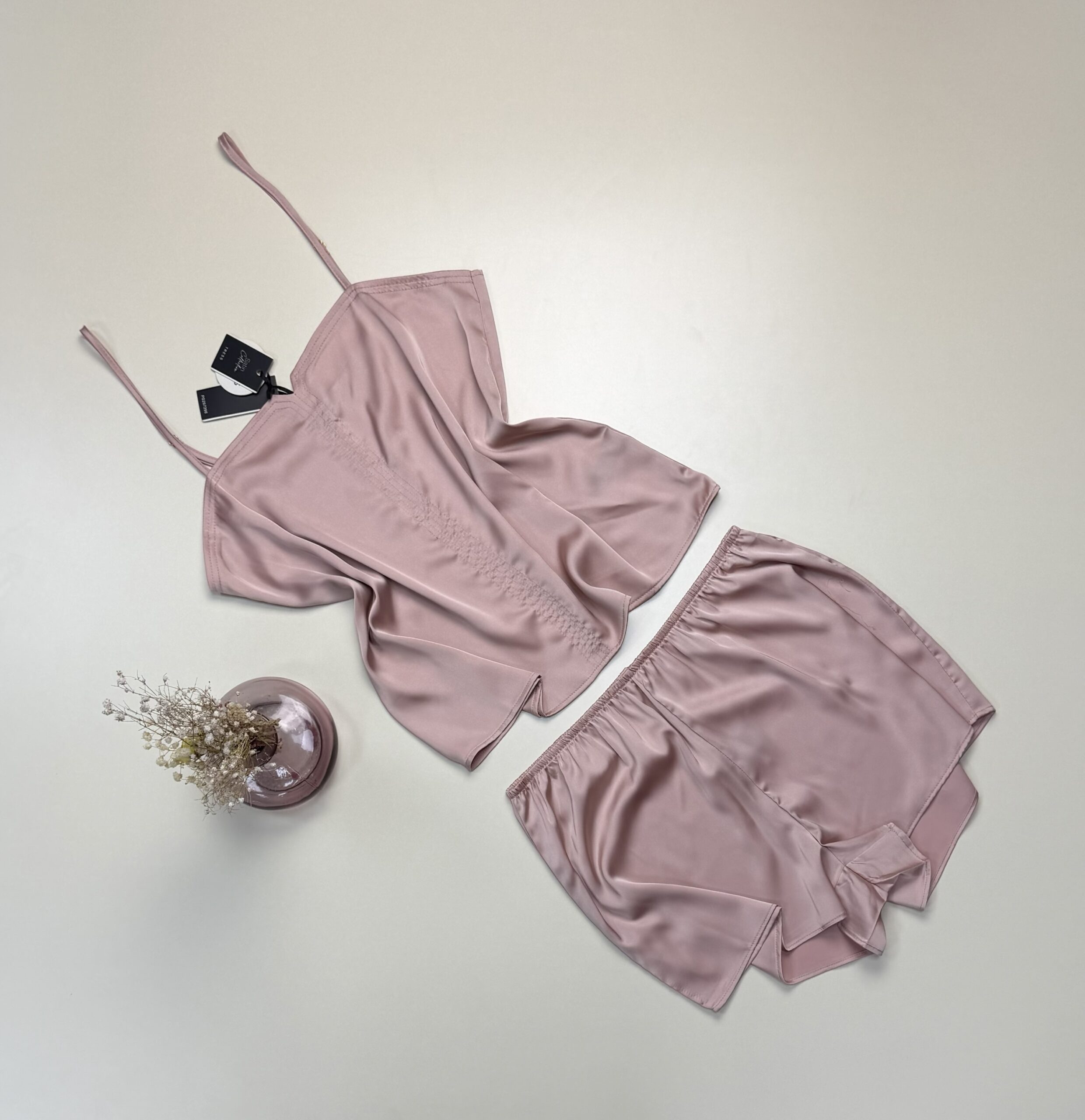 Short bustier en satin - Tress - " Rose " – Image 2