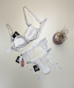 Alternative view of Ensemble 2 pcs H double éponge " Blanc "