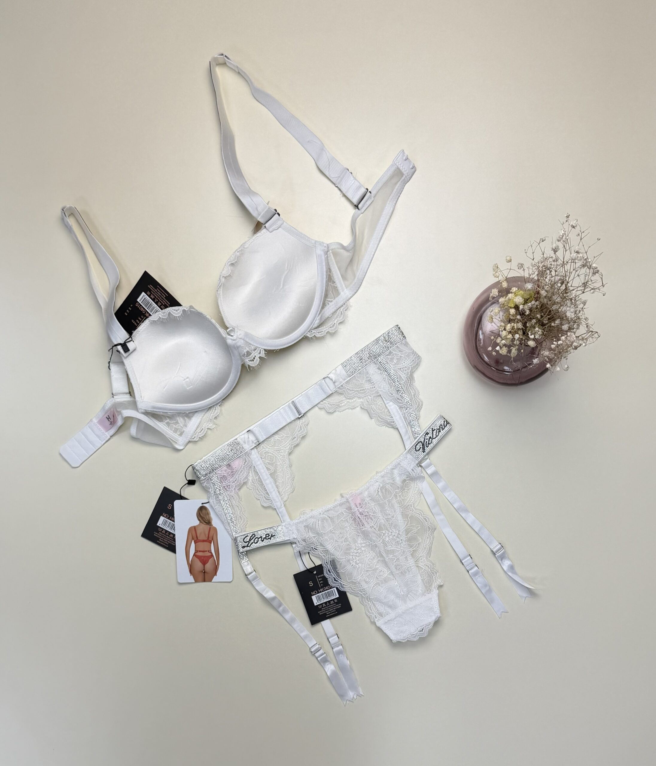 Ensemble 2 pcs H double éponge " Blanc " – Image 2