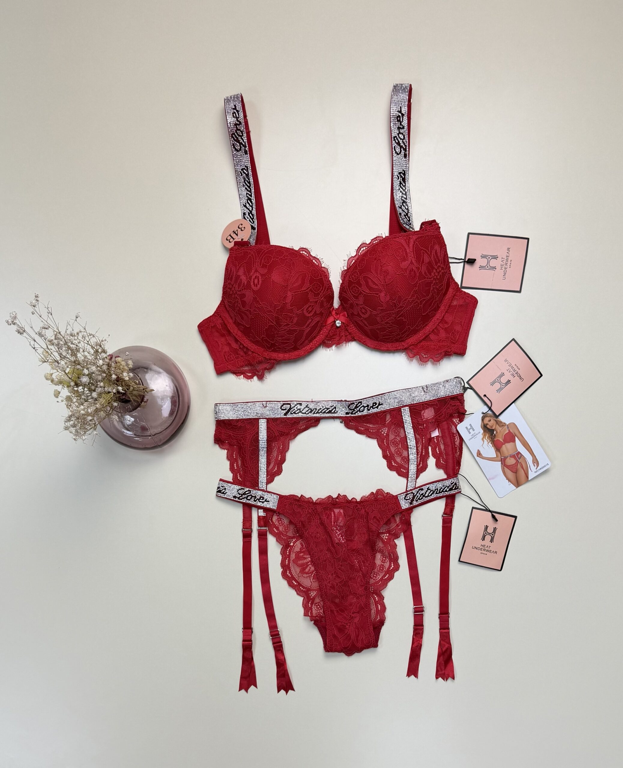 Ensemble 2 pcs H double éponge " Rouge "