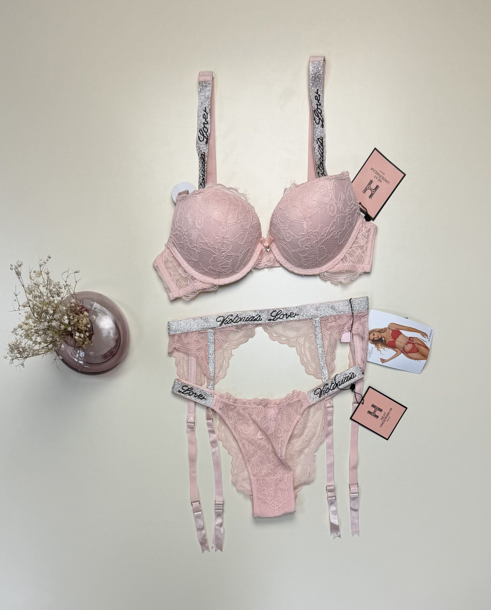 Ensemble 2 pcs H double éponge " Rose "