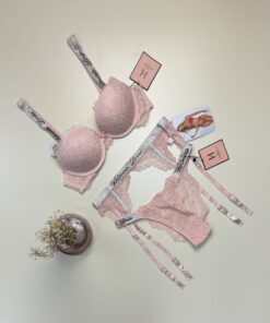 Alternative view of Ensemble 2 pcs H double éponge " Rose "