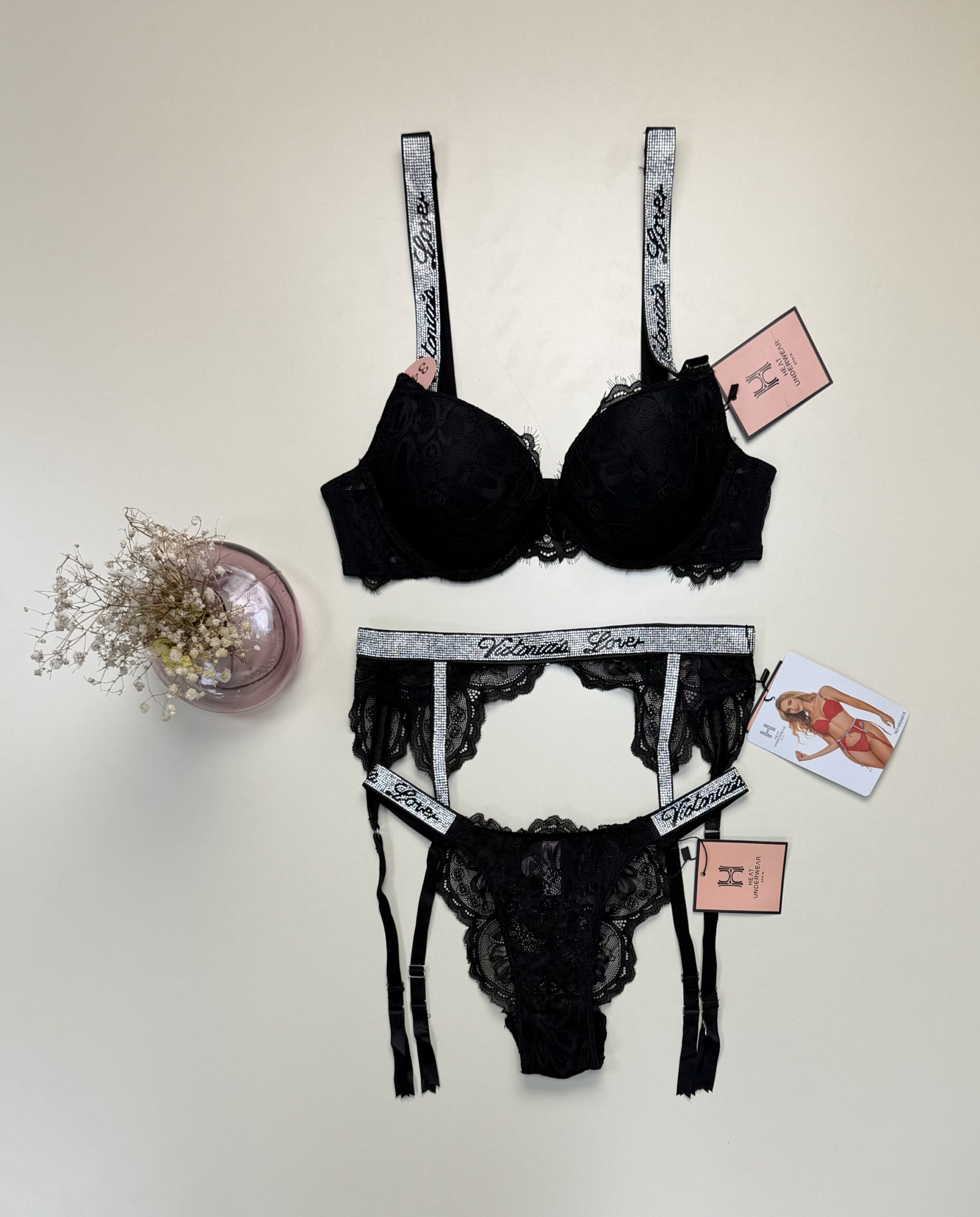 Ensemble 2 pcs H double éponge " Noir "