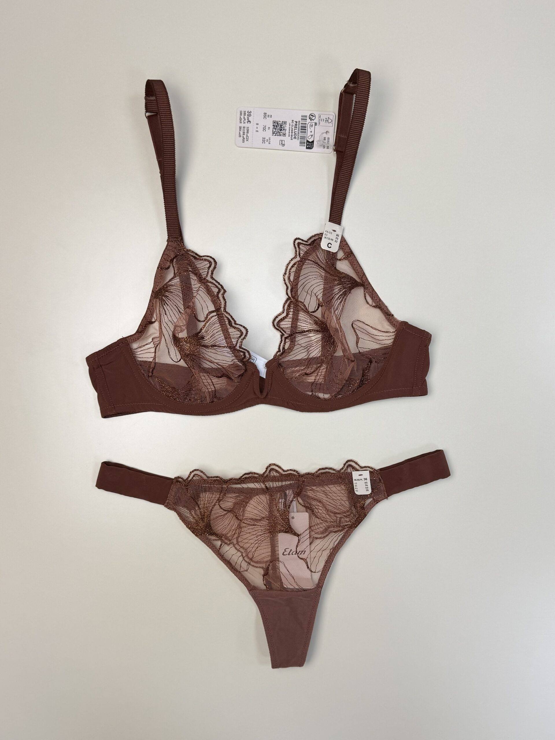 Ensemble 2 pcs Etam" Prélude sc classique bas string "