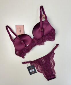 Alternative view of Ensemble 2 pcs - H - double éponge " Aubergine "