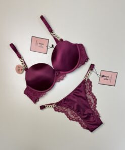 Ensemble 2 pcs - H - double éponge " Aubergine "