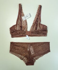 Alternative view of Ensemble 2 pcs Etam" Panama N°7 triangle bas shorty  "