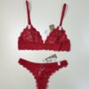 Ensemble 2 pcs - Etam - éclipse n 8 triangle bas tanga - rouge -