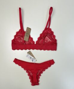 Alternative view of Ensemble 2 pcs - Etam - éclipse n 8 triangle bas tanga - rouge -