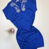 Robe d'hôtesse en lin - LAYANE - "Bleu"
