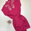 Robe d'hôtesse en lin - LAYANE - "Fushia"