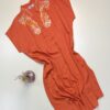 Robe d'hôtesse en lin - LAYANE -  "Orange"