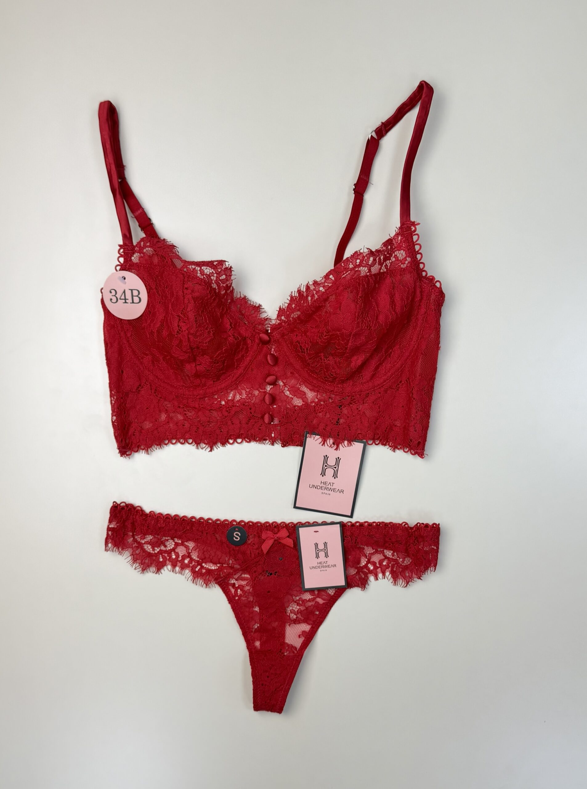 Ensemble 2 Pcs - H - en dentelle " Rouge " – Image 2