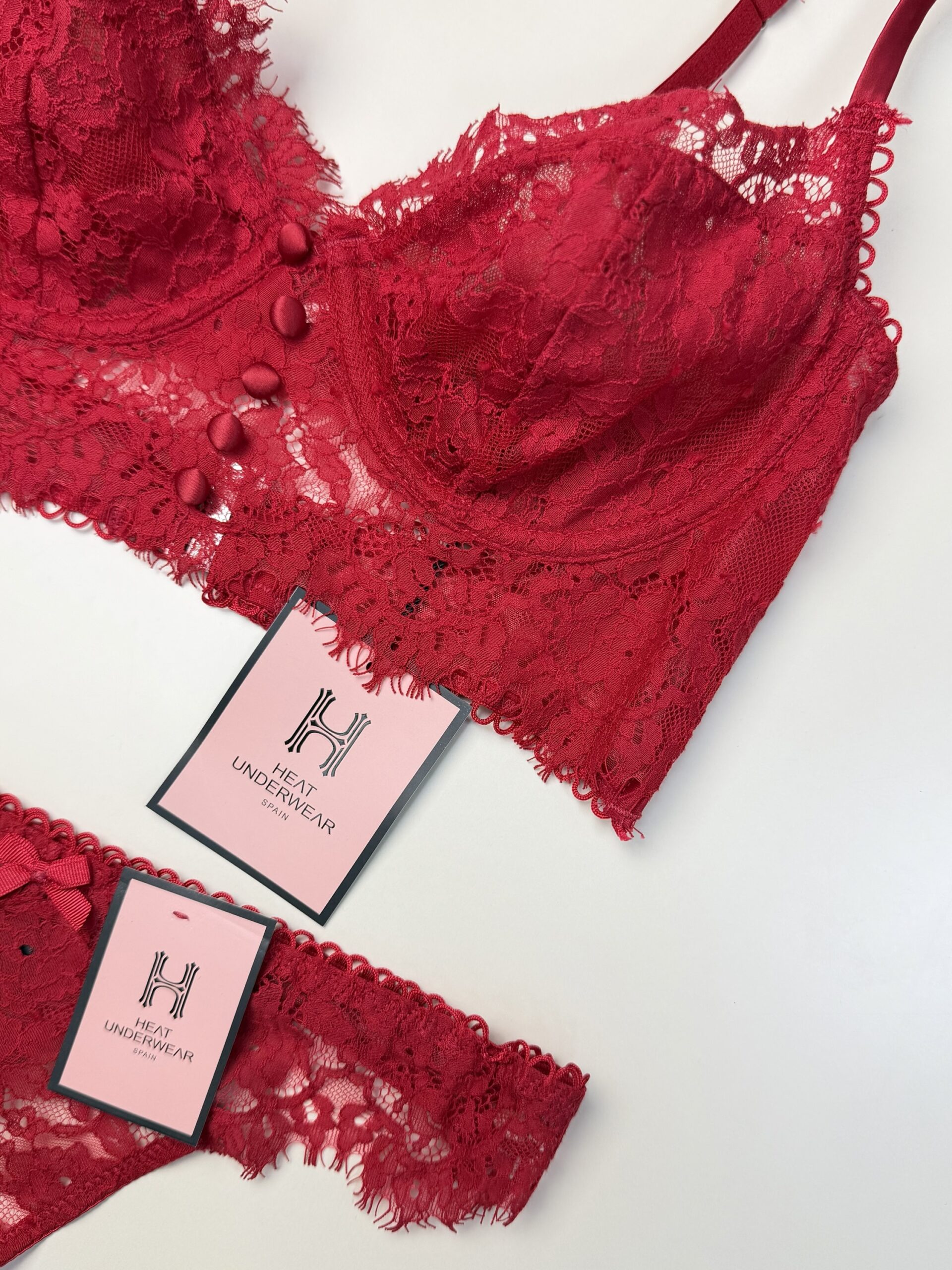 Ensemble 2 Pcs - H - en dentelle " Rouge " – Image 4