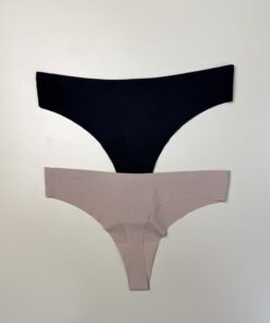 Alternative view of Pack de 2 strings invisibles "Noir, beige" -H-