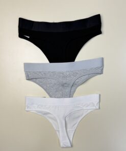Alternative view of Pack de 3 strings  en coton -H- Amour