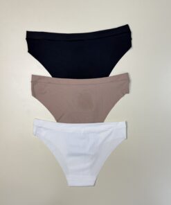 Alternative view of Pack de 3 culottes invisibles "Noir, beige foncé, blanc" -H-