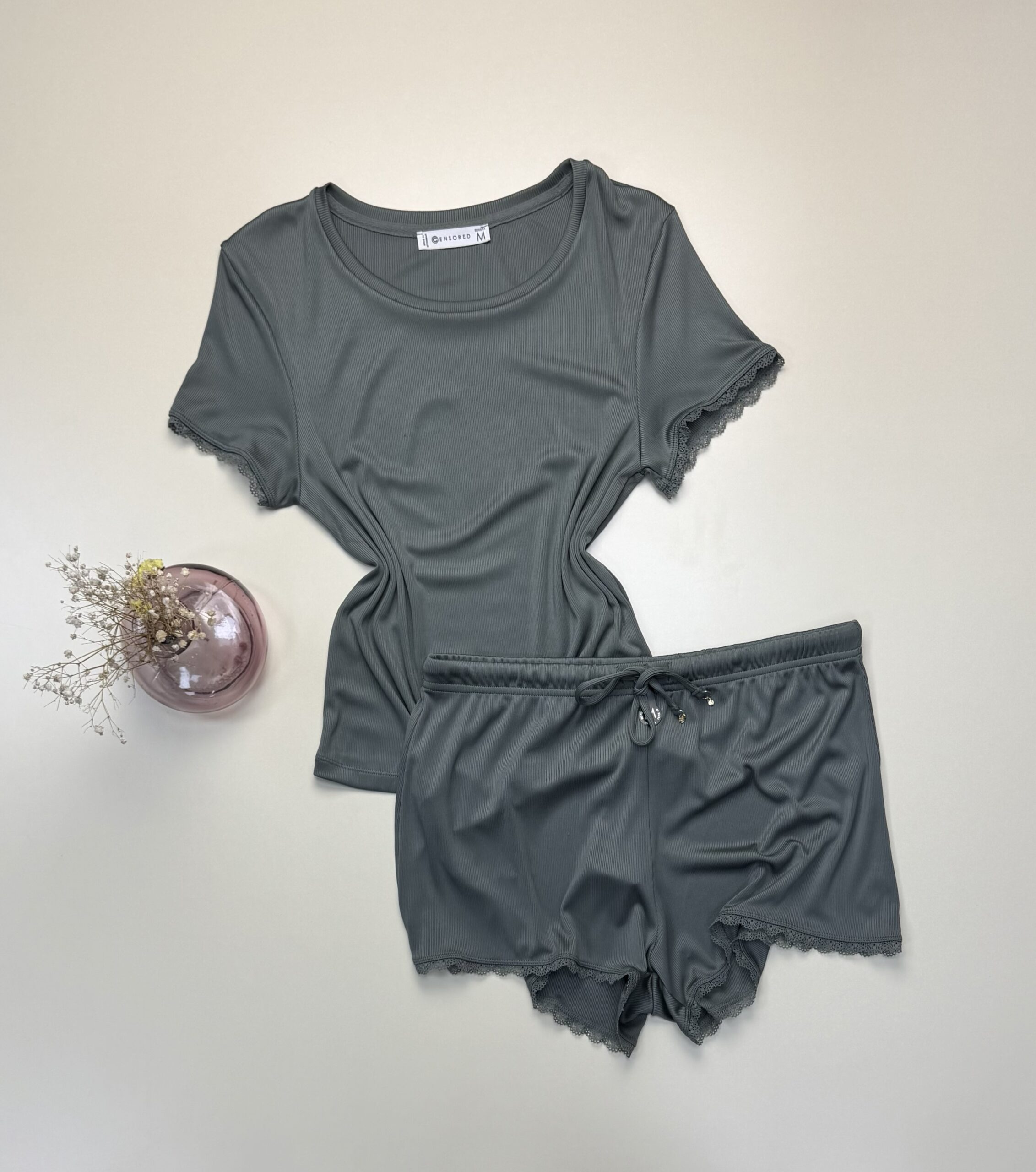 Pyjama short haut demi manche « Vert » -Newyorker-